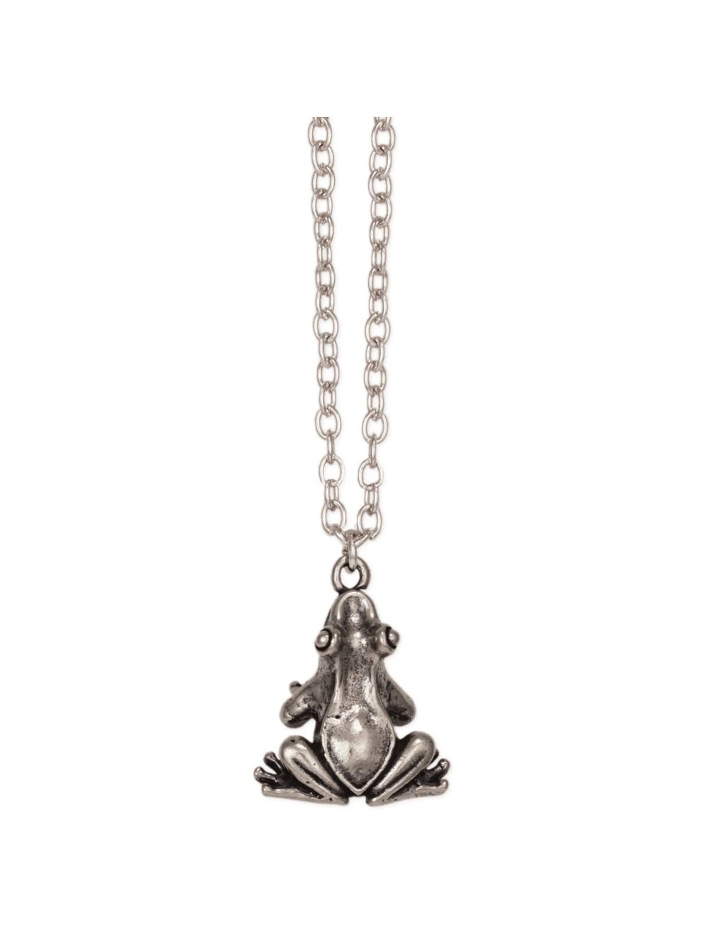 ZAD - Hop to it Silver Frog Necklace